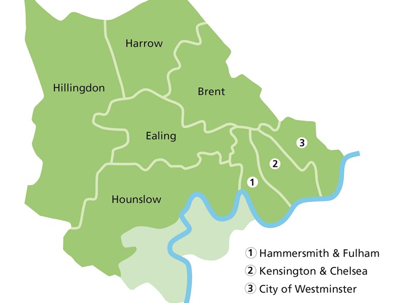 Map of North West London
