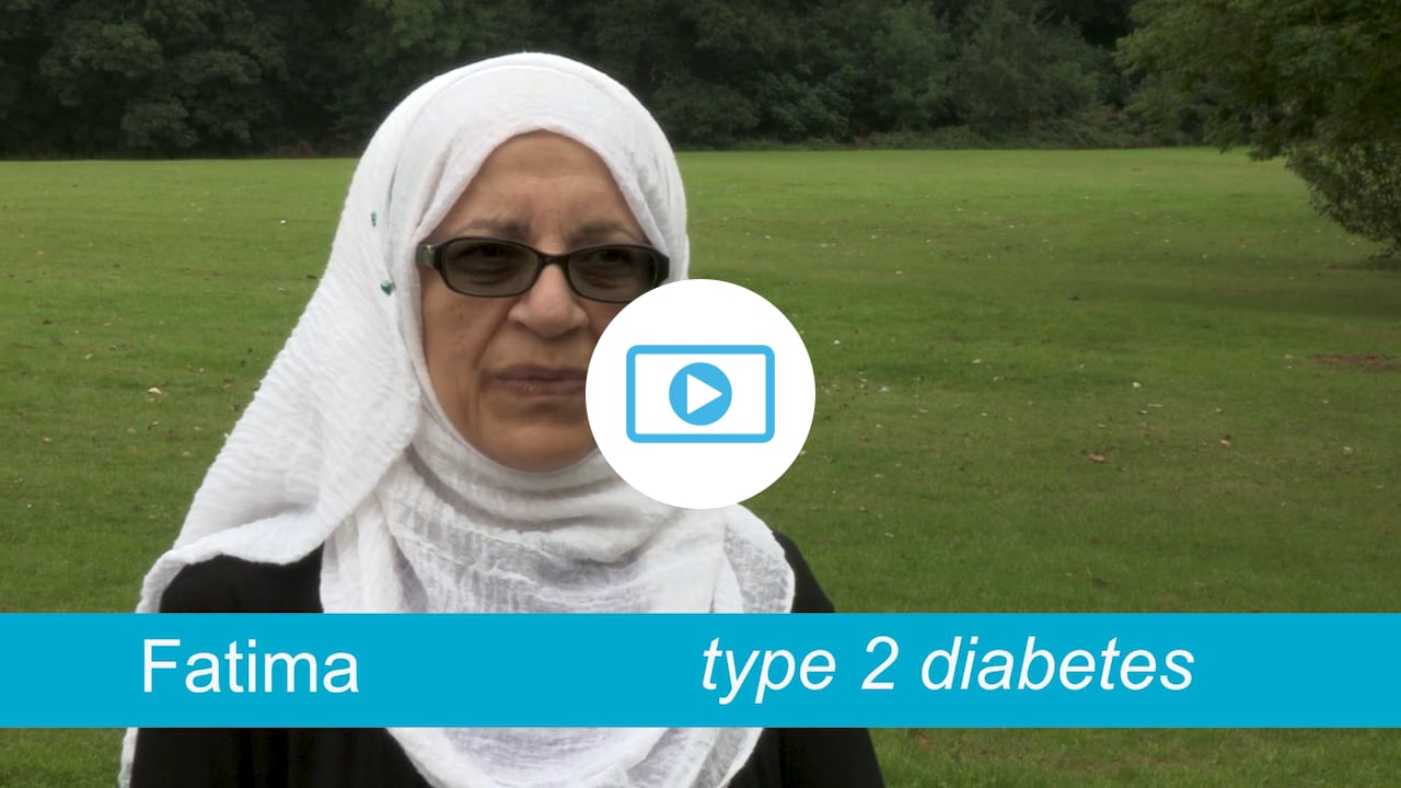 Fatima, a type 2 patient, outdoors