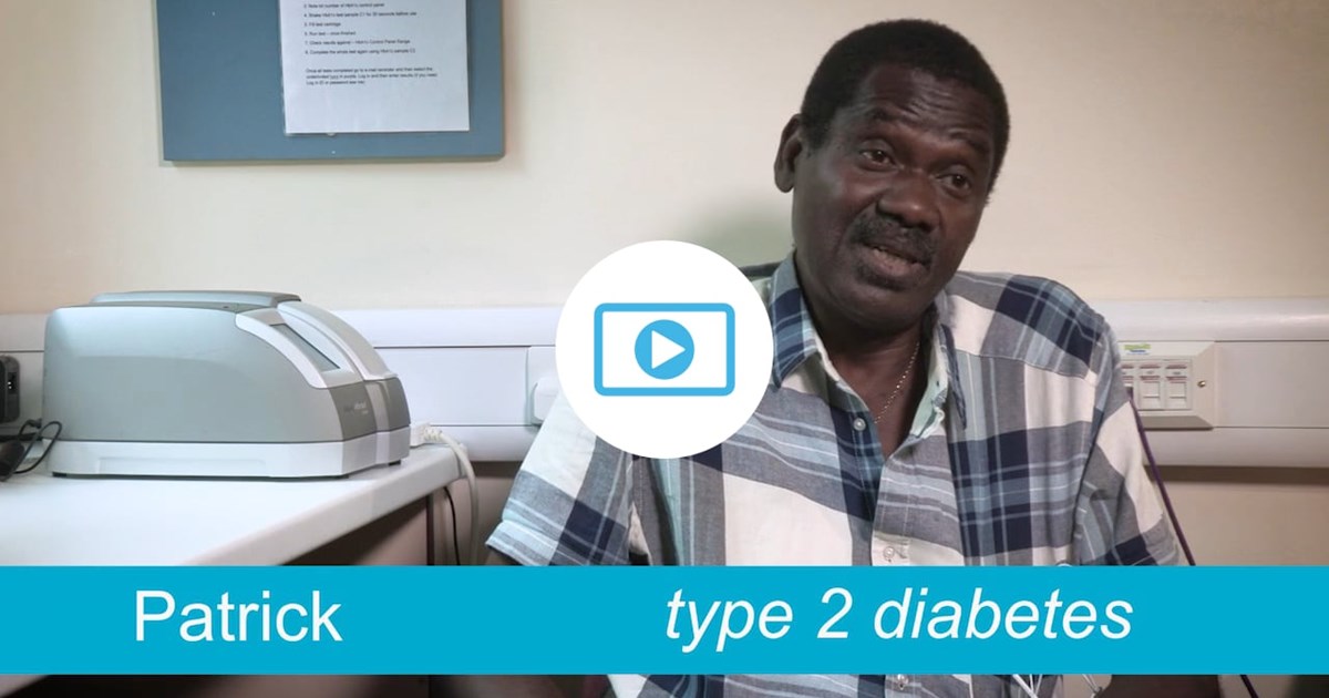 Patrick, a type 2 patient, indoors