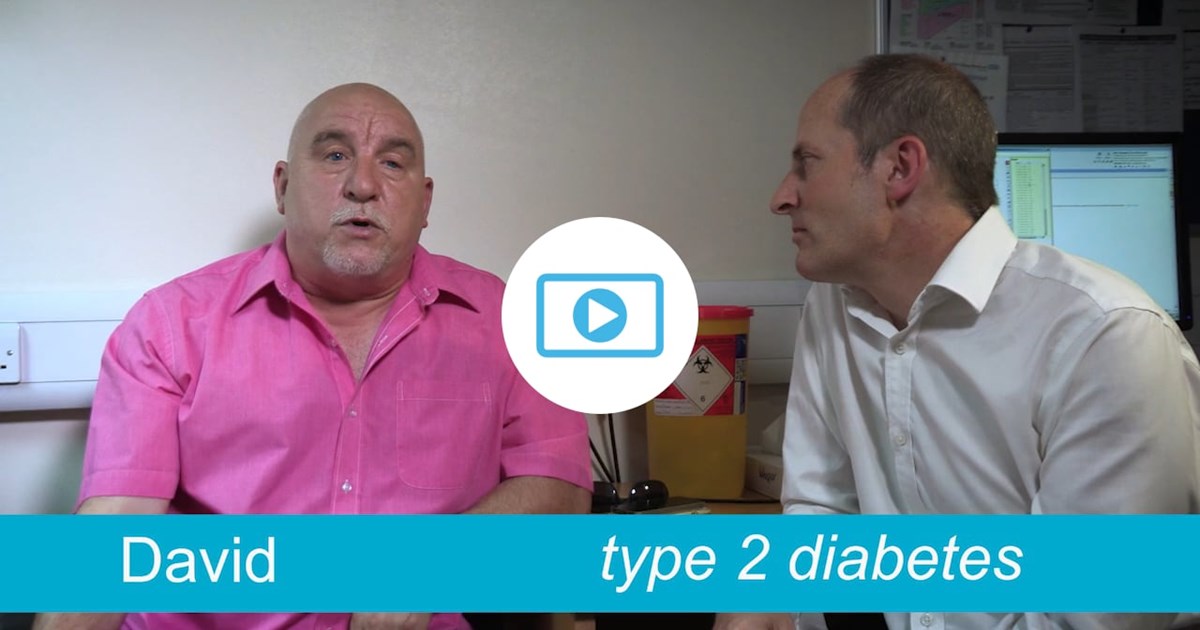 David, a type 2 patient, indoors