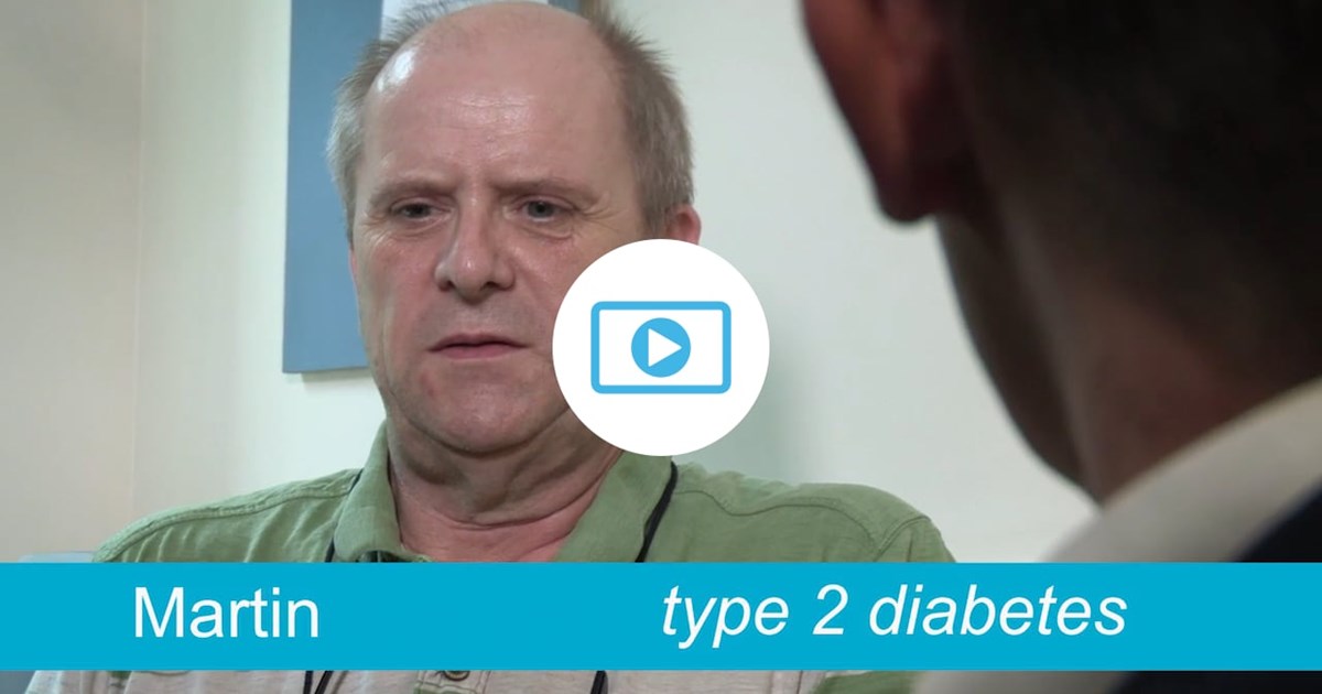 Martin, a type 2 patient, indoors