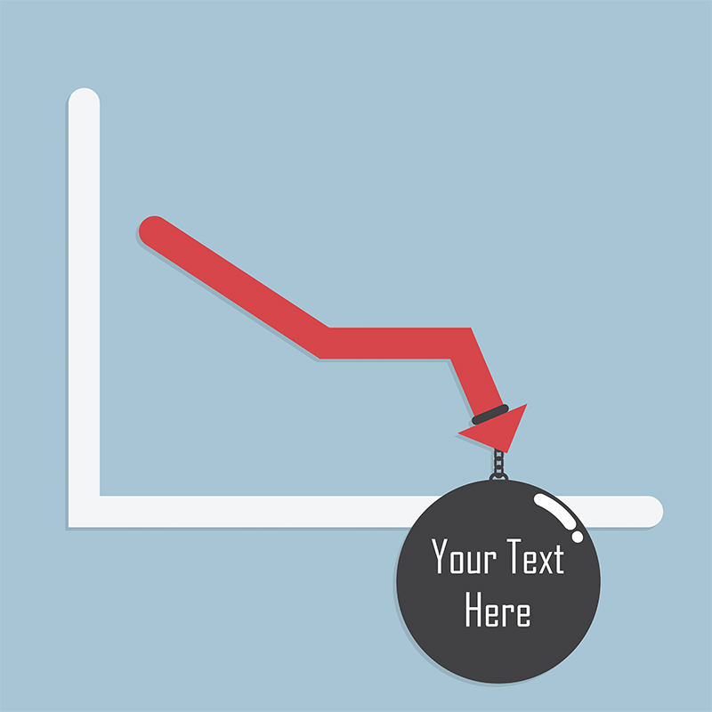 Downward trending graph