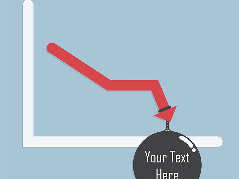 Downward trending graph