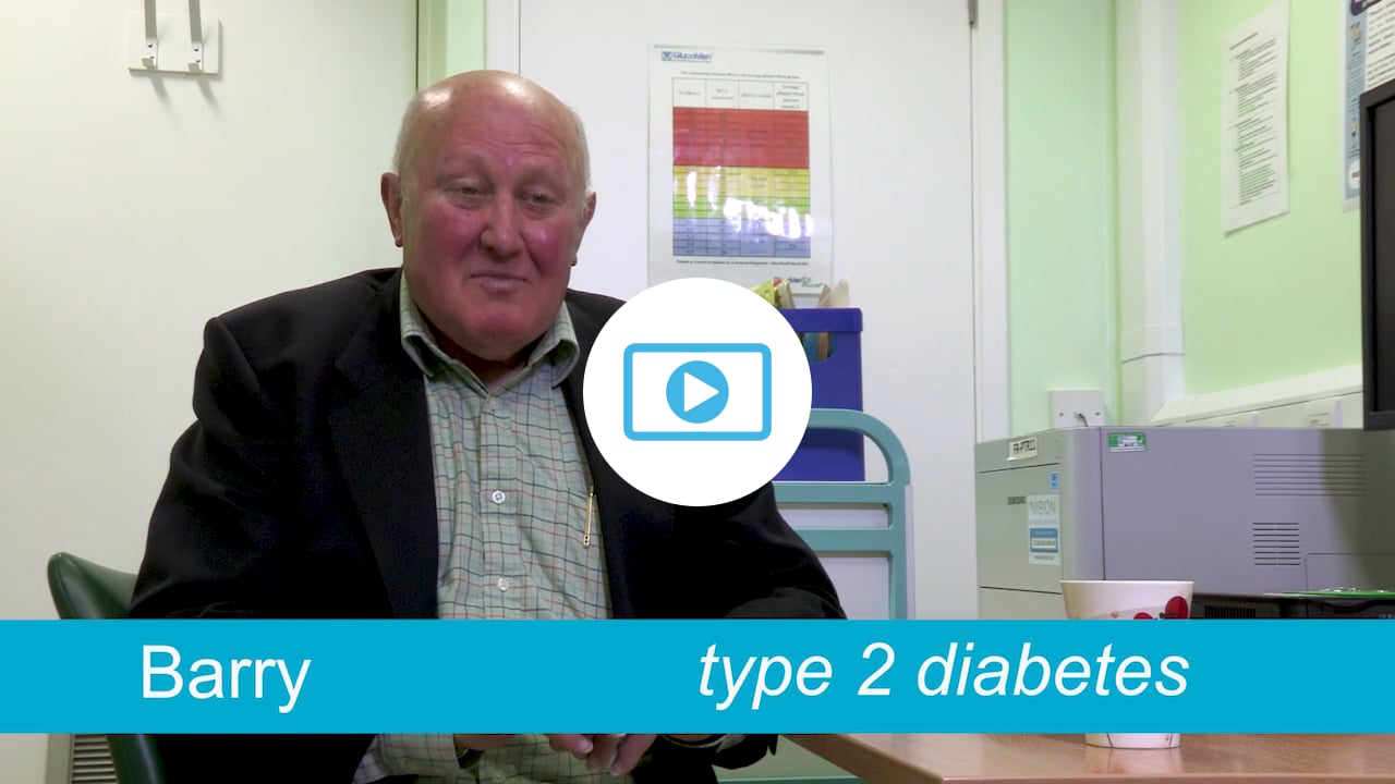 Barry, a type 2 diabetes patient, indoors